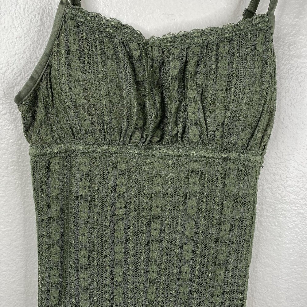 No Boundaries Dress Women's Babydoll Empire Waist Green Sz M Asymmetrical Fairy - Picture 5 of 13